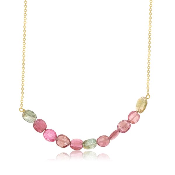 18K Gold Tourmaline Necklace GP142