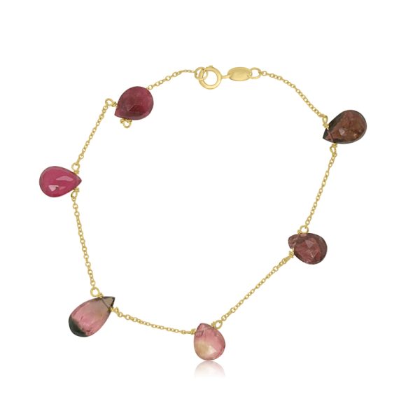 9K Gold Tourmaline Bracelet GB095