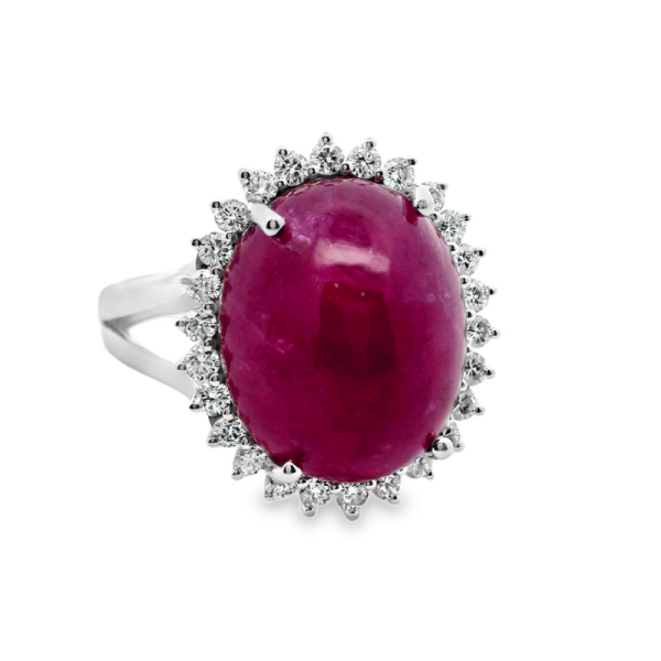 18K Gold Ruby Diamond Ring GRD140