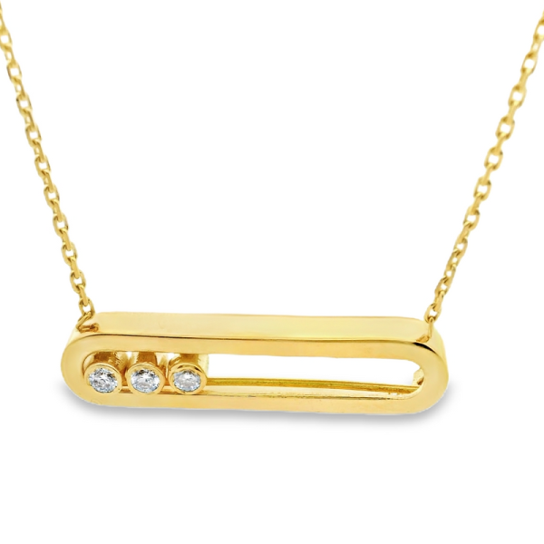 18K Gold Diamond Necklace GPD228