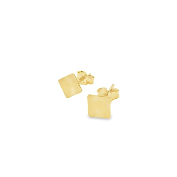 18K Gold Stud Earrings GE011