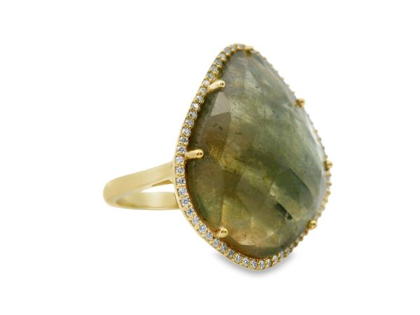 18K Gold Diamond Sapphire Ring GRD020