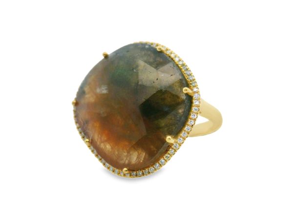 18K Gold Diamond Sapphire Ring GRD021