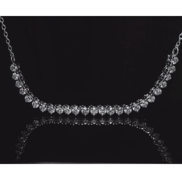 18K Gold Diamond Tennis Necklace GPD022