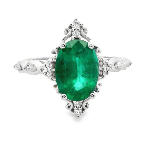 18K Gold Emerald Ring GRD037