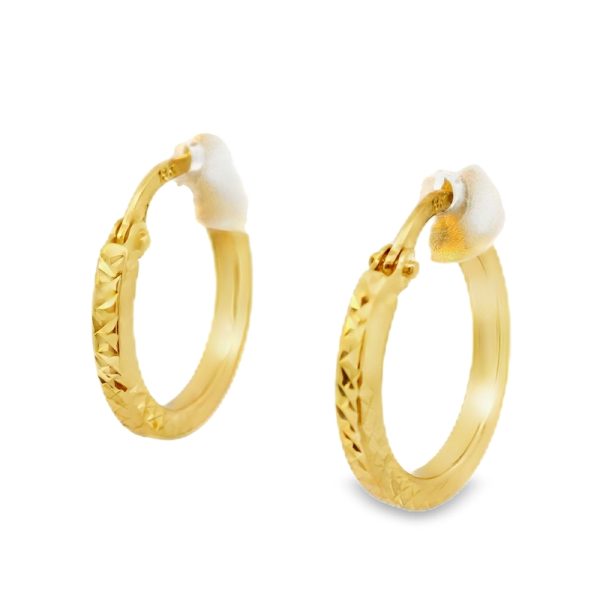 18K Gold Hoop Earrings GE043