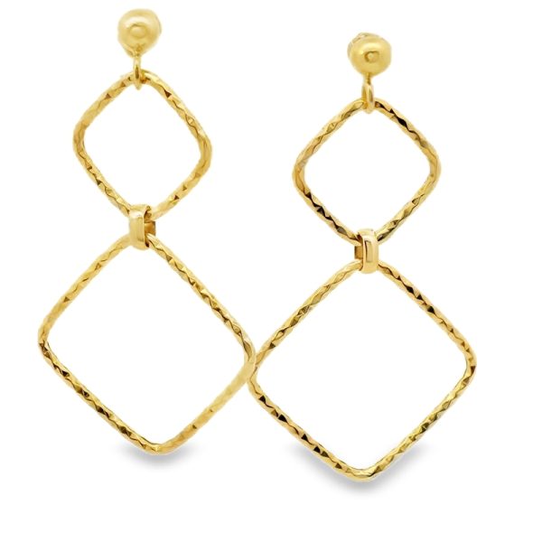 18K Gold Dangle Earrings GE036