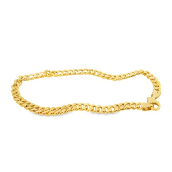 10K Yellow Gold Unisex Curb Chain Bracelet GB066