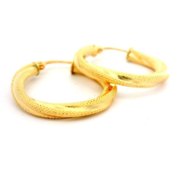18K Gold Hoop Earrings GE049