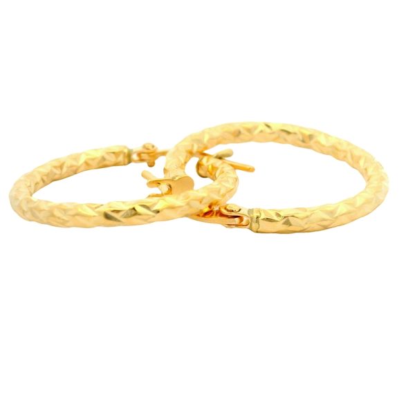 18K Gold Hoop Earrings GE050
