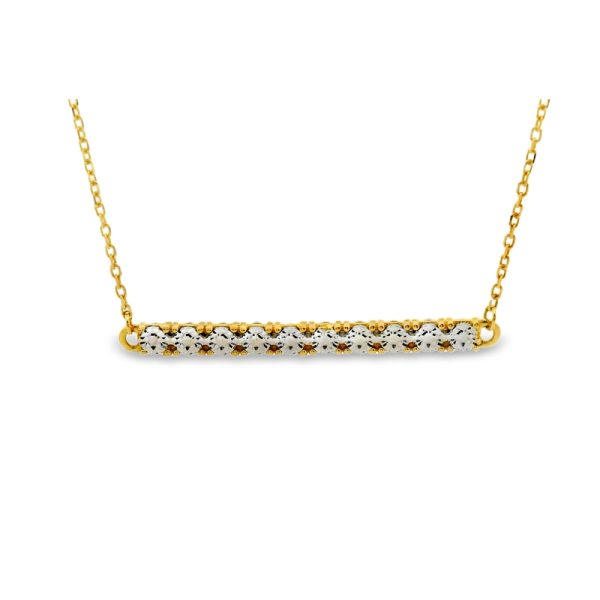 18K Two-Tone Gold Illusion Necklace GP039