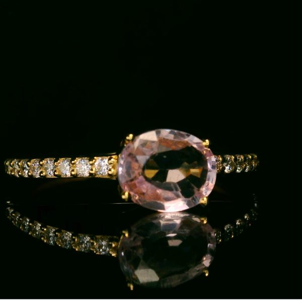 18K Gold Diamond Sapphire Ring GRD048