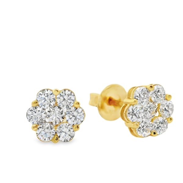 9K Gold Stud Earrings GE067