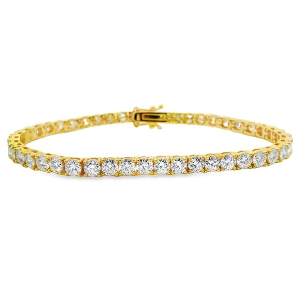 Moissanite Silver Tennis Bracelet-Diamond Look SB020Y