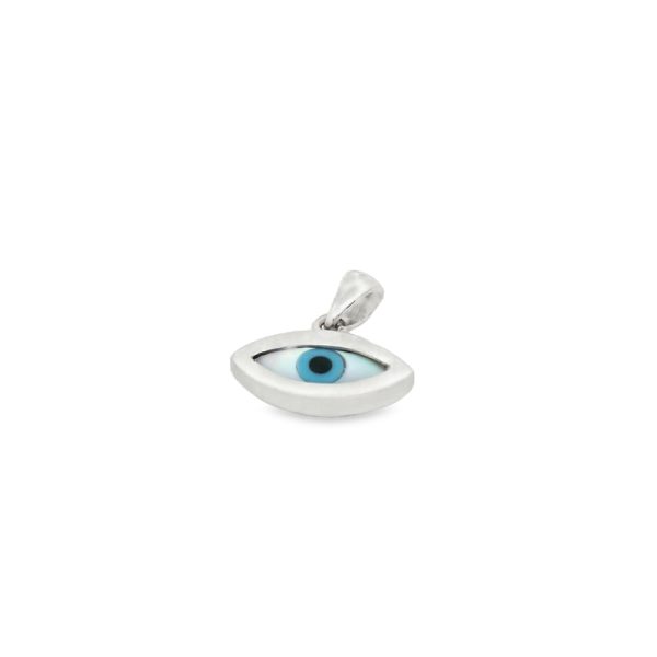 9K Gold Mother of Pearl Evil Eye Protection Pendant GP0741