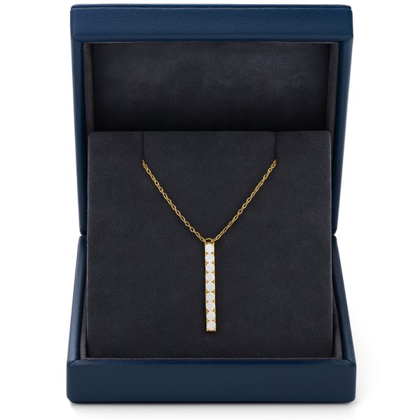 Two-Tone Illusion Lariat: Dazzling Drop 18K Gold Necklace GP077