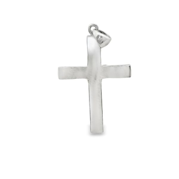Dainty 18K Gold Classic Polished Plain Cross Pendant GC051