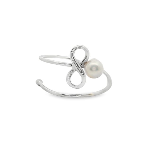 Infinity Knot Pearl Wrap Ring | 925 Sterling Silver SR0090-2