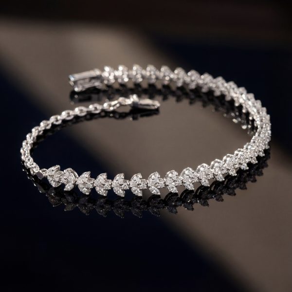 Diamond Illusion Set Line Bracelet | 14K Gold Elegance GBD041