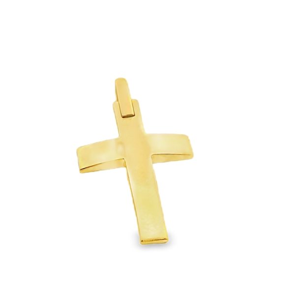 Classic 9K Gold Cross Pendant – Substantial & Polished GC090-3