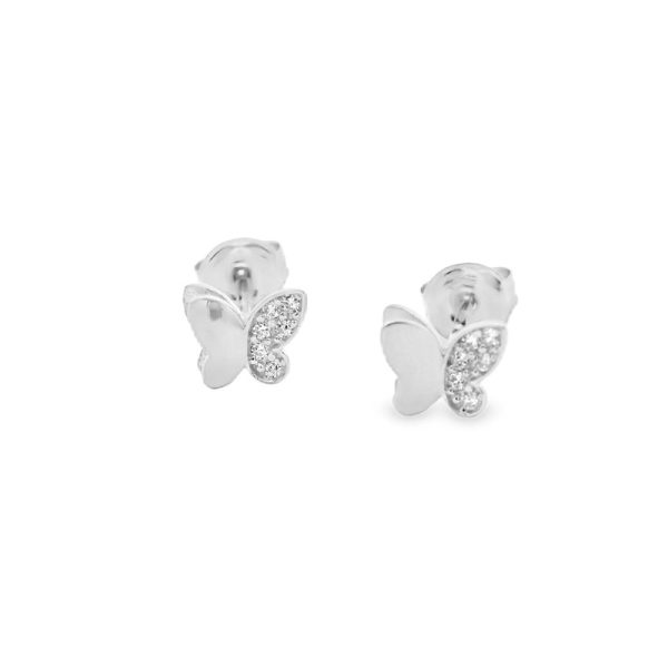 9K Gold Cubic Zirconia Stud Earrings GE012-4