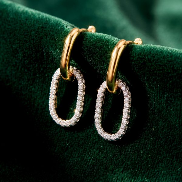 18K Diamond Earrings | 2 carats VVS/D Luxury Drops GED034