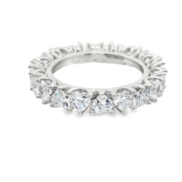 Silver Heart Eternity Ring | Timeless Love in 925 Silver SR018