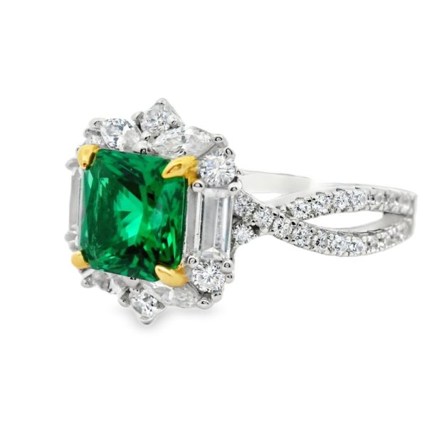 Silver Emerald CZ Ring | 925 Sterling Silver Jewelry SR041