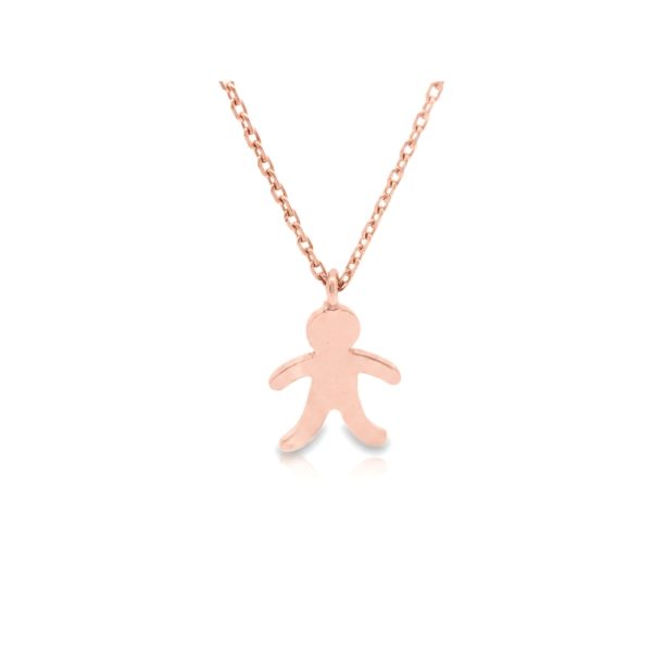 9K Rose Gold Boy Pendant | Charming Necklace GP077