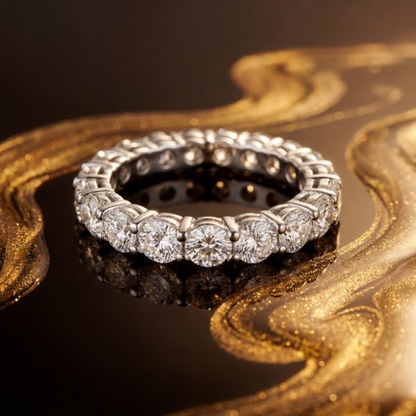 18K Gold Eternity Diamond Ring | 2.10cts Round Brilliant GRD202
