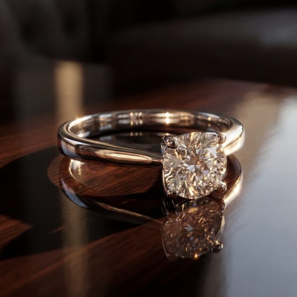 1.36ct Round Brilliant Diamond Engagement Ring in 18K GRS164