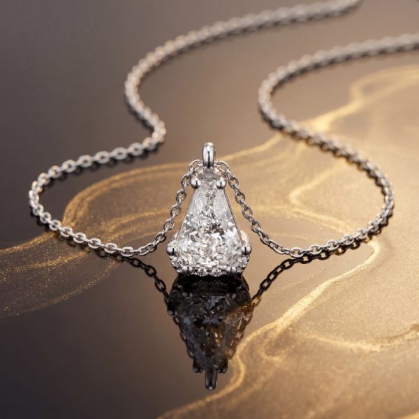 18K Gold Salt & Pepper Diamond Necklace GPD232