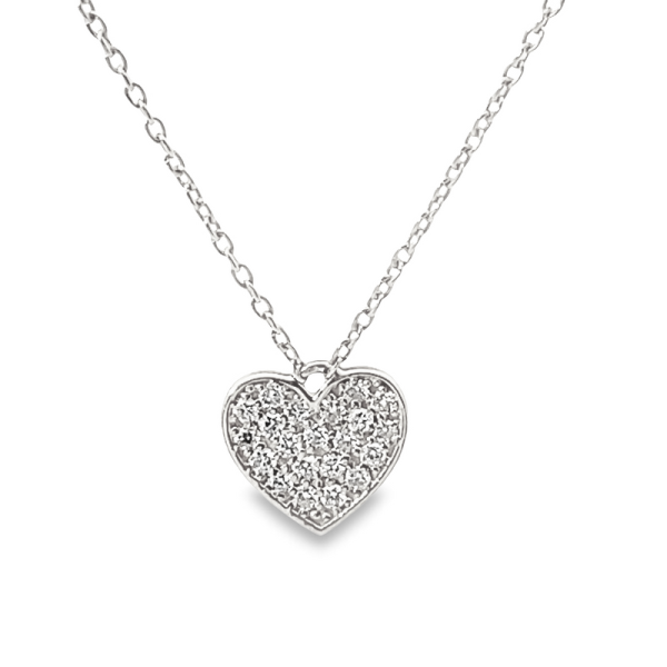 14K Gold Diamond Heart Necklace GPD214