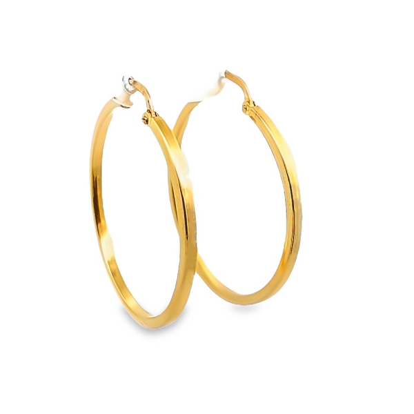 Classic Design of Hoop Earrings in18K Gold GE082
