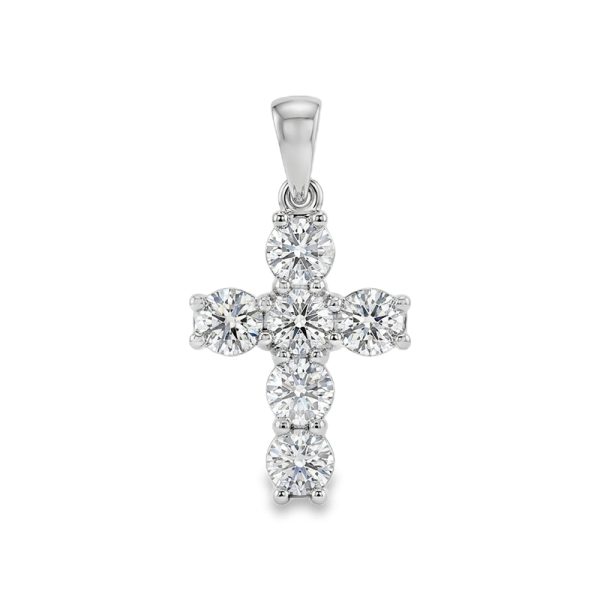 18K Gold Diamond Cross Pendant GPD150