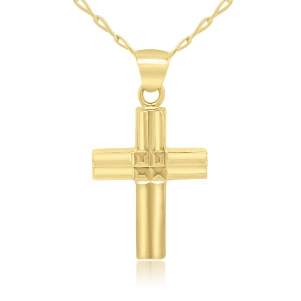18K Gold Classic Cross Pendant for Men & Women GC013