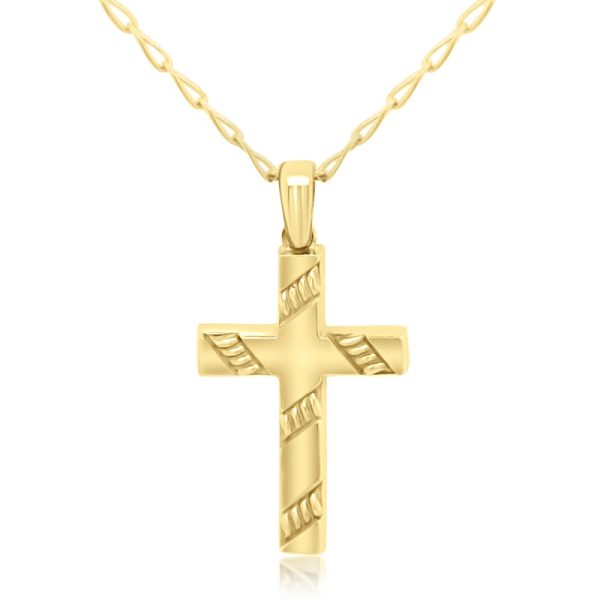 The Sleek & Modern 18K Gold Cross Pendant GC021