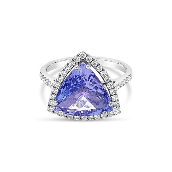 18K Gold Tanzanite Diamond Ring GRD031
