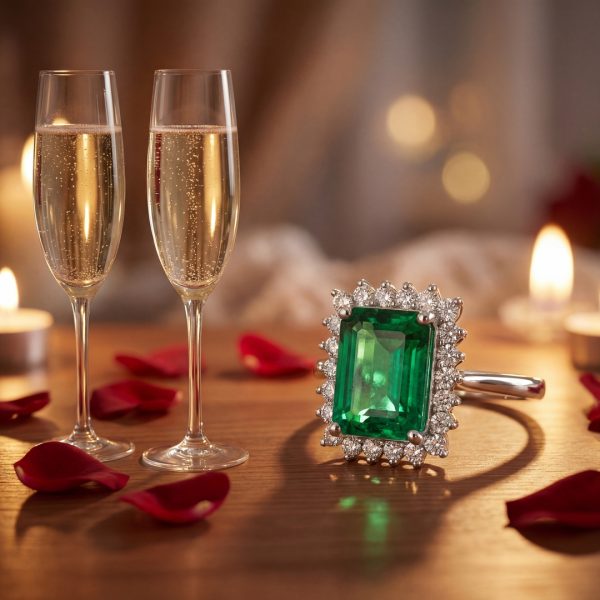 Investment Grade Zambian Emerald | 18K Diamond Ring GRD062