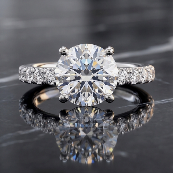 GIA Certified Diamond Ring | 18K White Gold GRS219