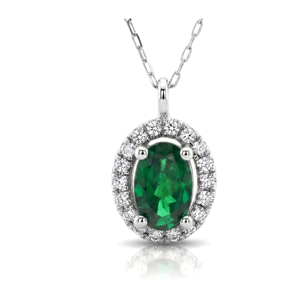 Tsavorite Garnet Diamond Platinum Necklace GPD083