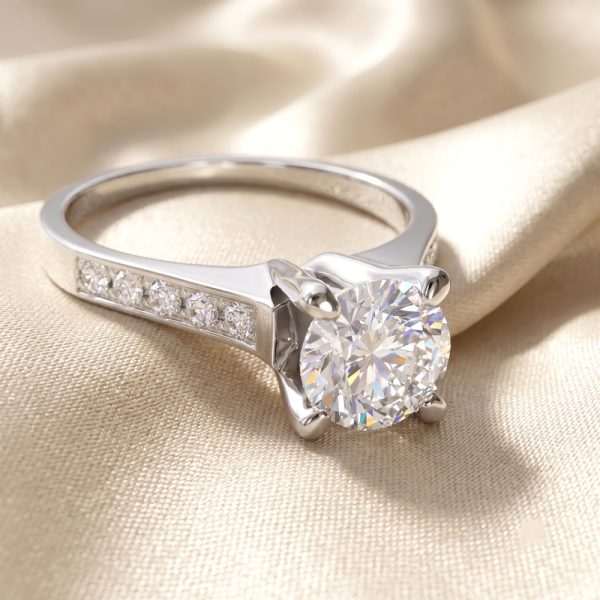GIA Certified 0.90ct Natural Diamond Ring | 18K Gold GRS224