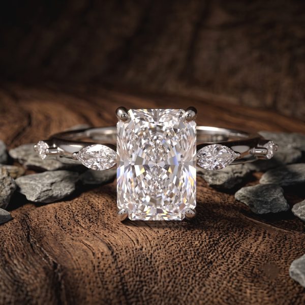 18K White Gold Lab-Grown Diamond Engagement Ring | GRS222