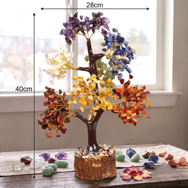 Handcrafted Multi-Stone Wire Tree of Life | 40cm V025-4