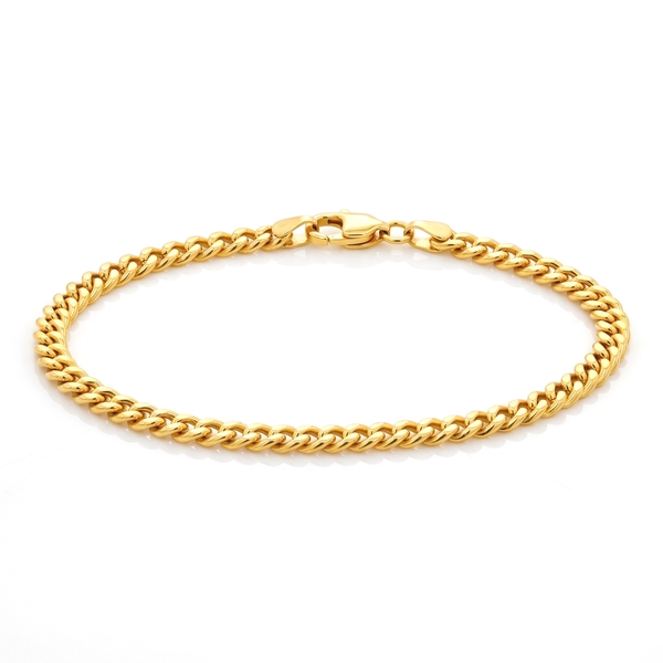 10K Yellow Gold Curb Chain Bracelet GB110