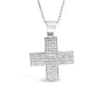 18K Gold Diamond Cross GPD153