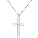 18K Gold Diamond Cross Pendant GPD018C