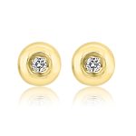 18K Gold Diamond Earrings GED006Y
