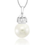 18K Gold South Sea Pearl Diamond Pendant GPD037