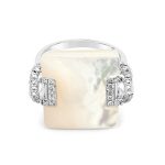 18K Gold Mother of Pearl Diamond Ring GRD056